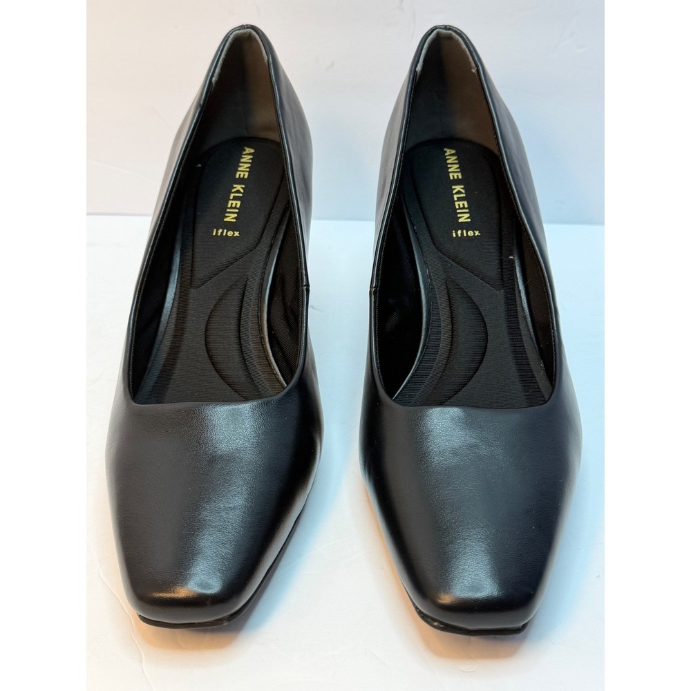 Anne Klein Women's Prima Snip Toe Dress Pumps Black Smooth Size 9.5M NWT/BOX